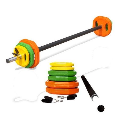 topgym Kit barre bodypump 20kg Ajustable pour Home Gym